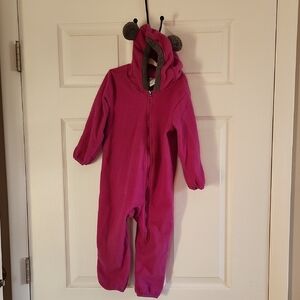 Kids Pink Fleece One Piece